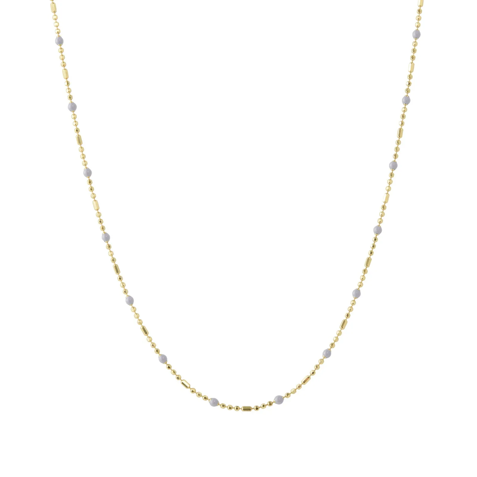 16" Lavender Dot Ball Chain Necklace