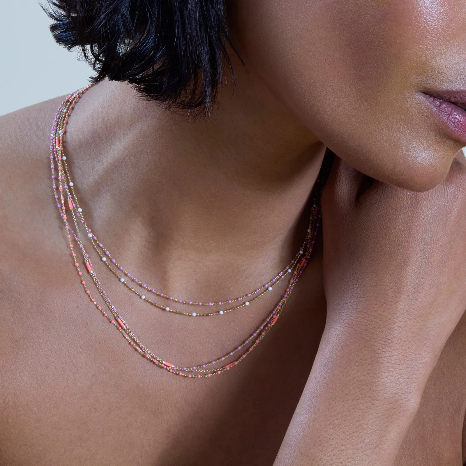 18" Blanc Dot Ball Chain Necklace