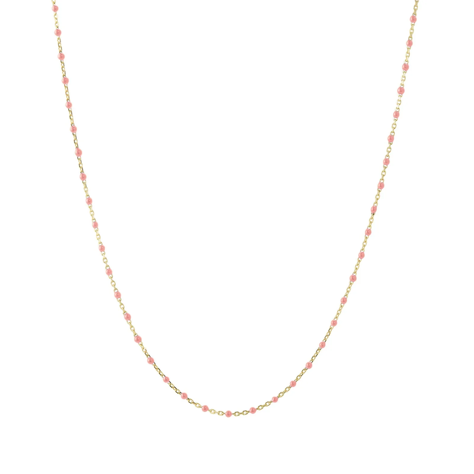18" Coral Tiny Dot Chain Necklace