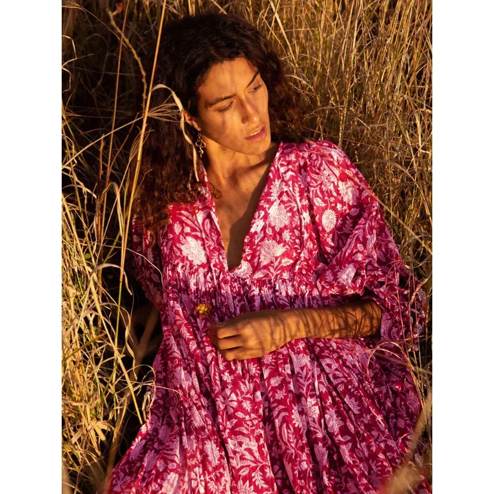 2024 Comfortable Walking Beachwear Floral Elegant Boho Dress