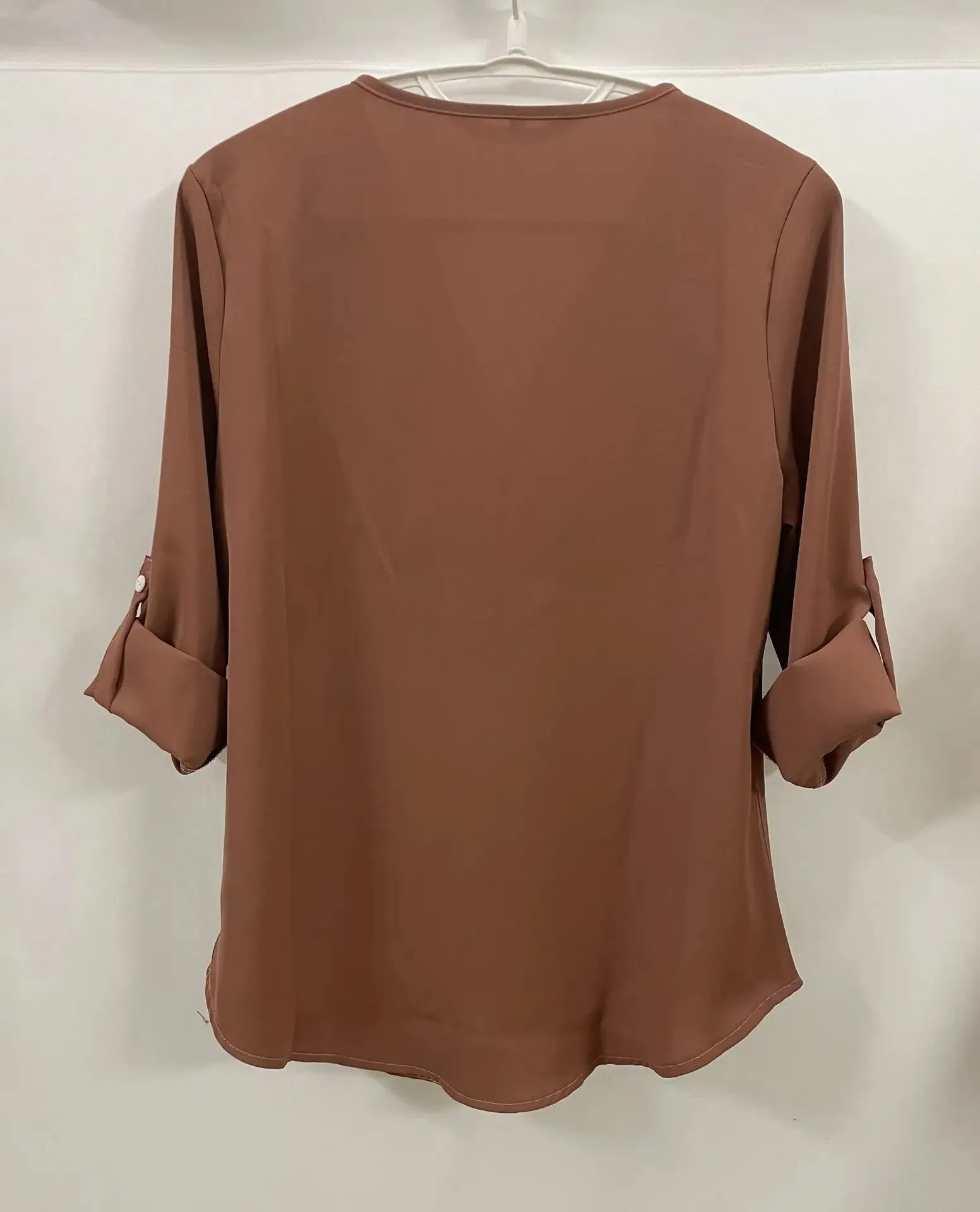 2024 Quality HotSale Plus Size Deep V Neck Women Blouse Chiffon Cool Loose Shirt Fashion Casual Ladies Tops Sexy Zipper Pullover
