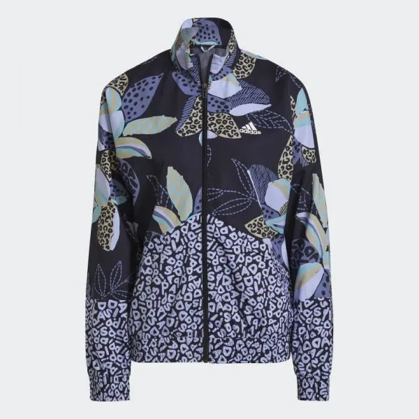 adidas - Women - Farm Print Windbreaker - Navy/White