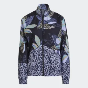adidas - Women - Farm Print Windbreaker - Navy/White