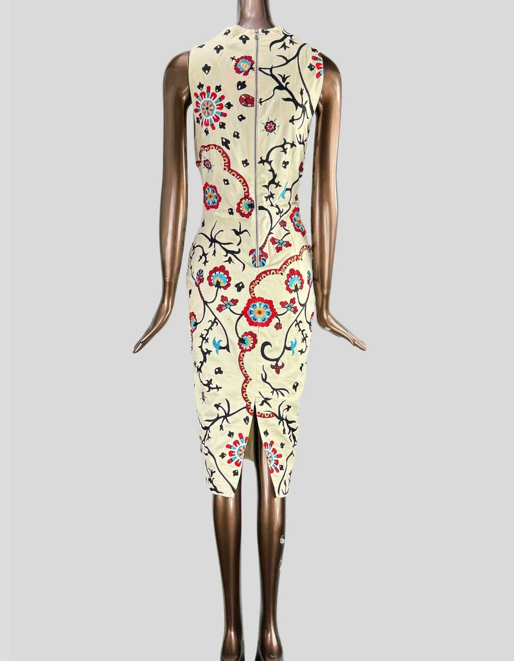 ALICE   OLIVIA Floral embroidered midi dress - 8 US