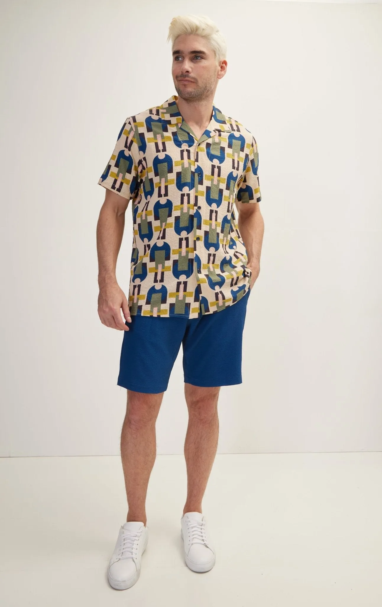 Allover Pattern Camp Collar Shirt - Hawaii