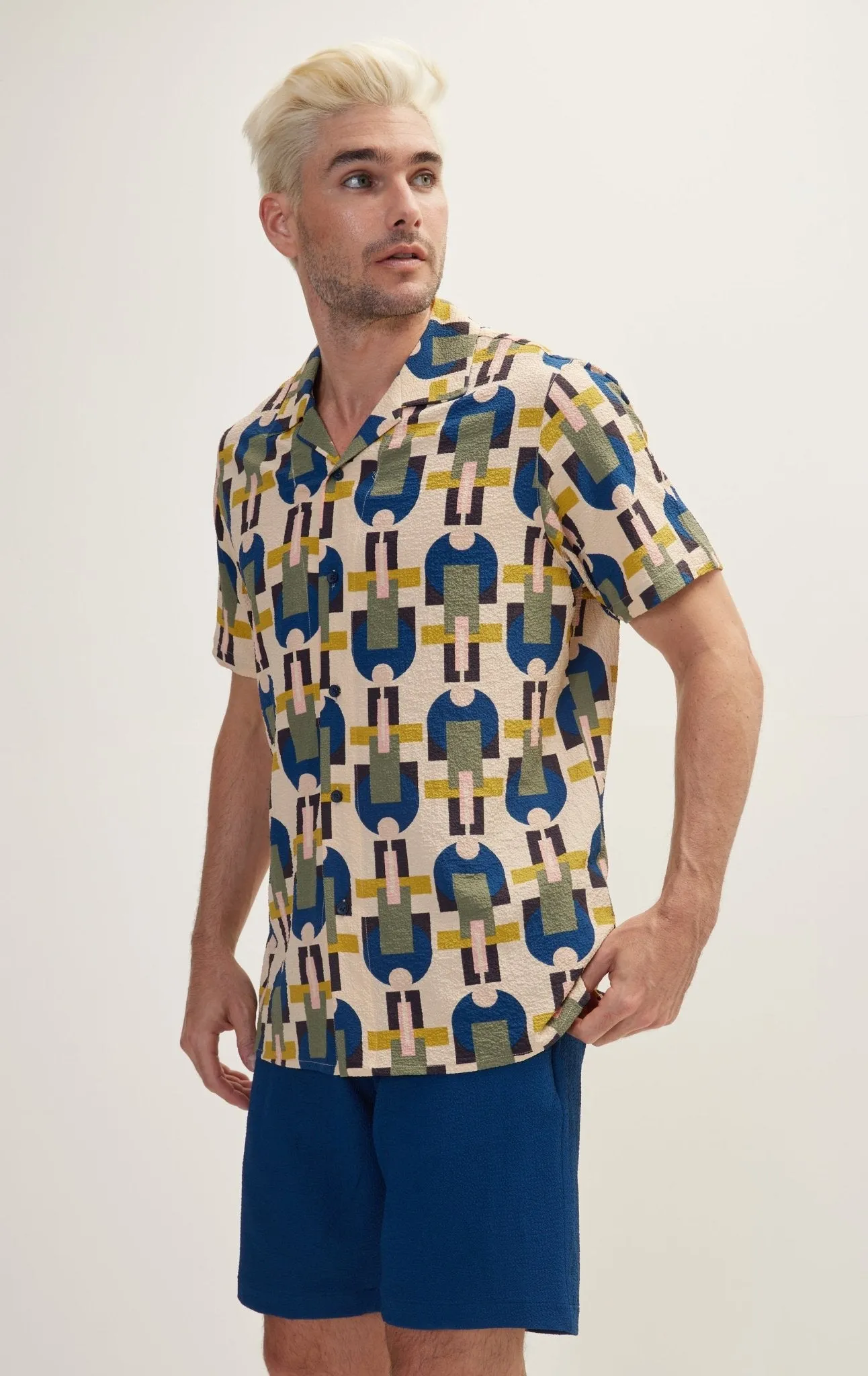 Allover Pattern Camp Collar Shirt - Hawaii