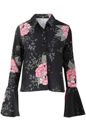 Amy Floral Button Down Blouse
