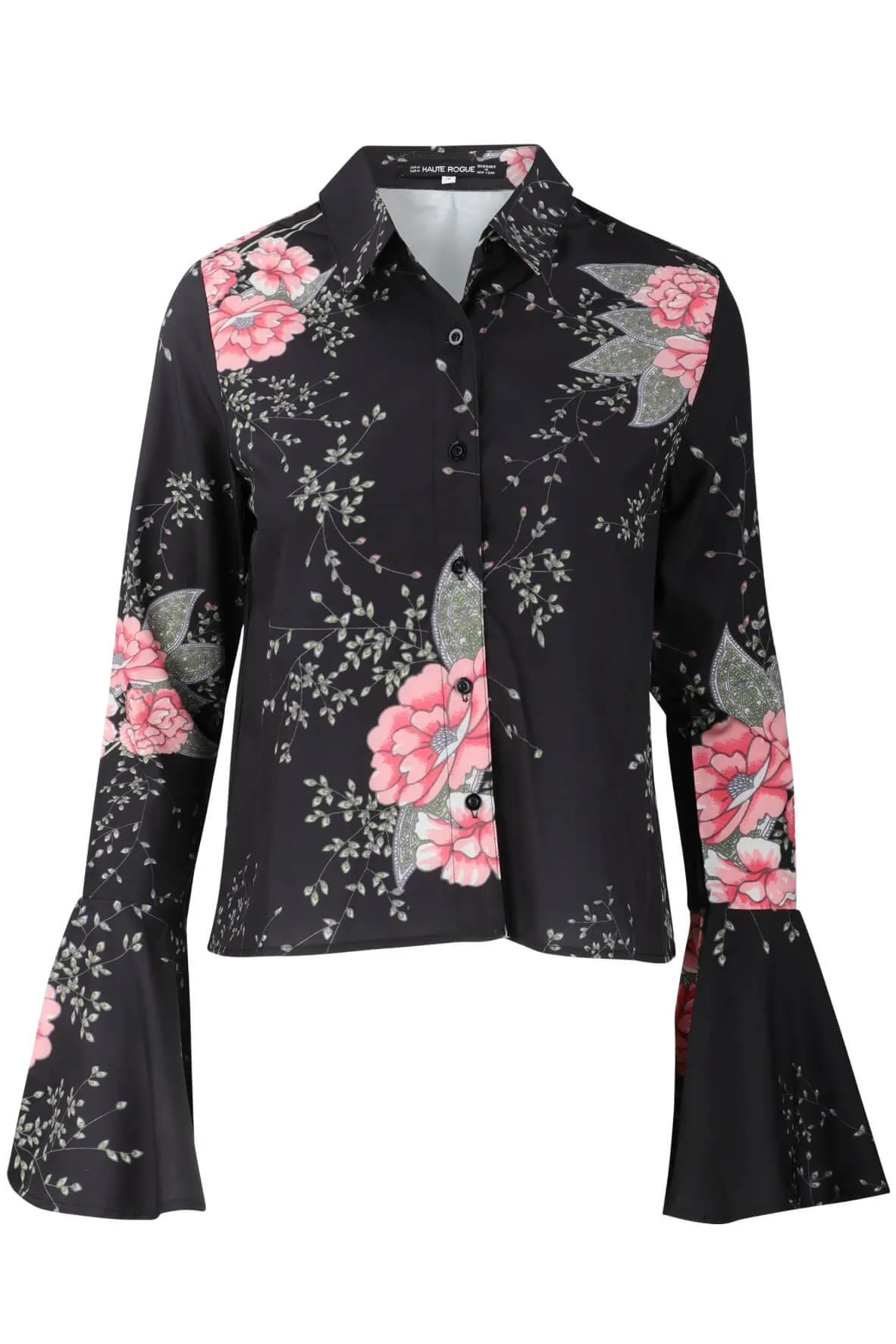 Amy Floral Button Down Blouse
