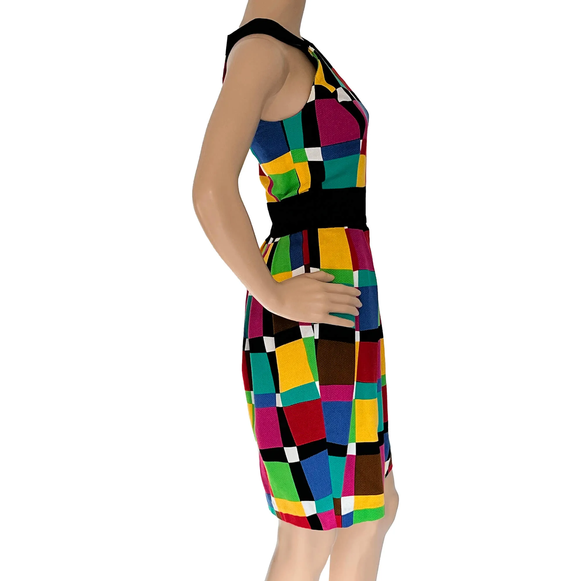 Ann Tjian for Kenar Sheath Dress - Colorblock - Sleeveless - Cotton  2P