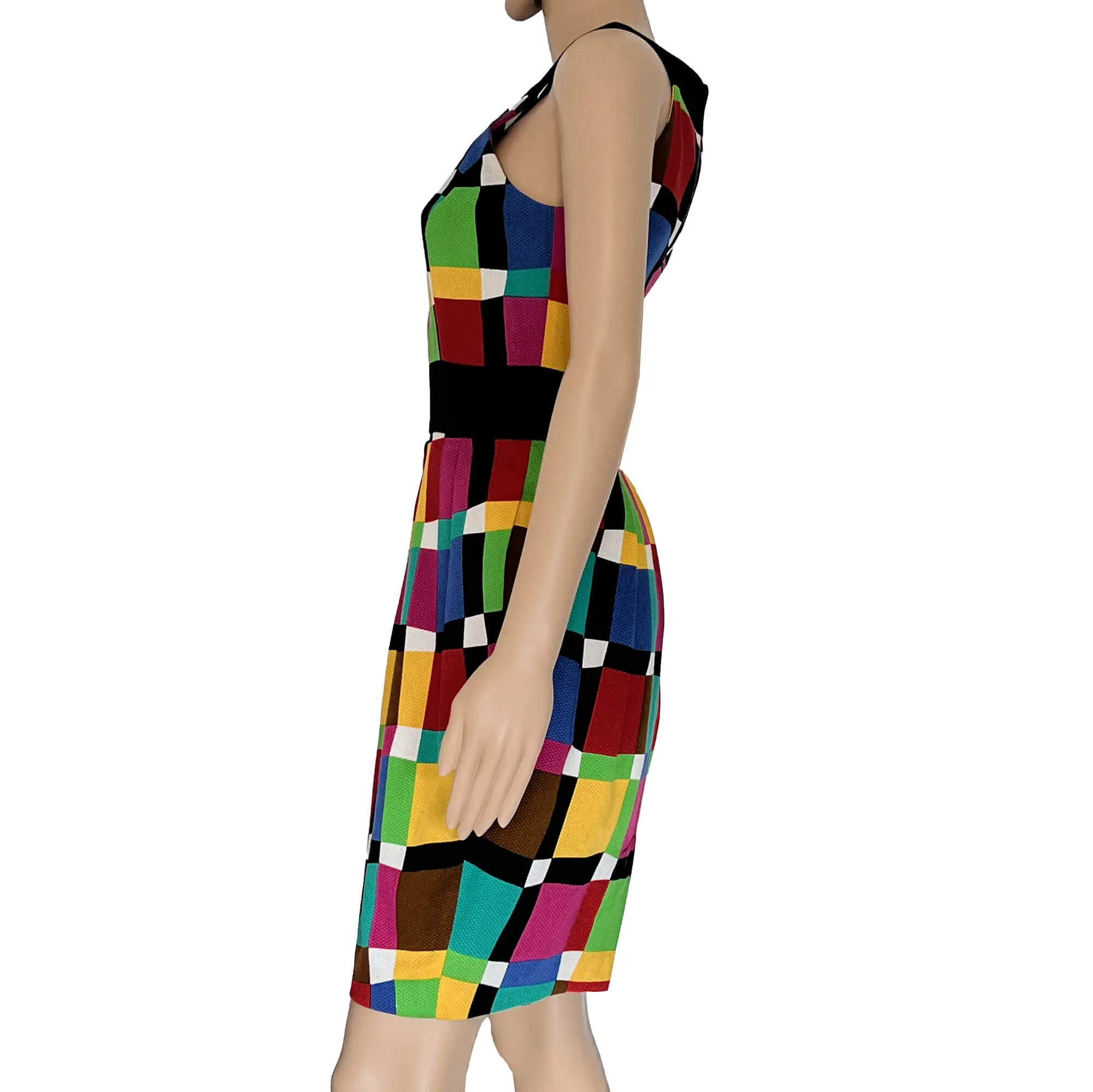 Ann Tjian for Kenar Sheath Dress - Colorblock - Sleeveless - Cotton  2P