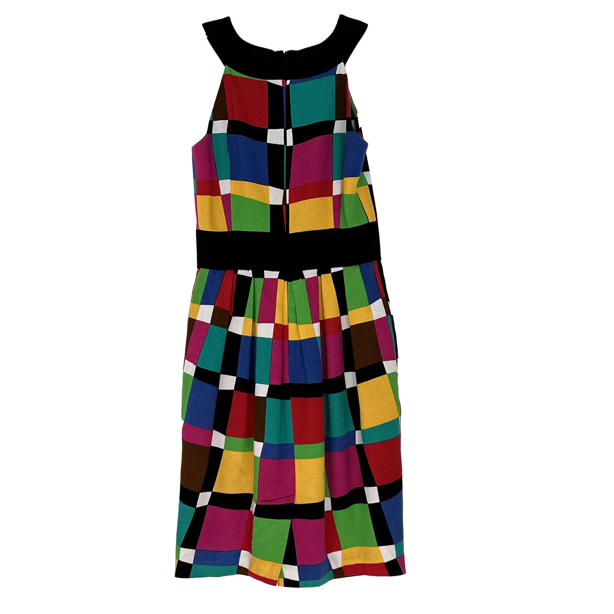 Ann Tjian for Kenar Sheath Dress - Colorblock - Sleeveless - Cotton  2P