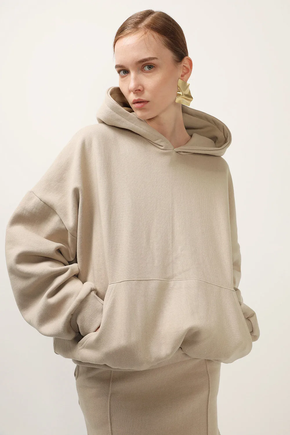Aria Sweat Hoodie And Skirt Set