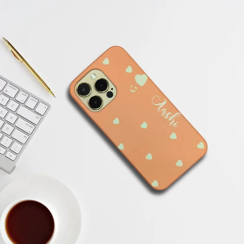 Be Loved Heart Phone Case Cover Color Peach For Vivo