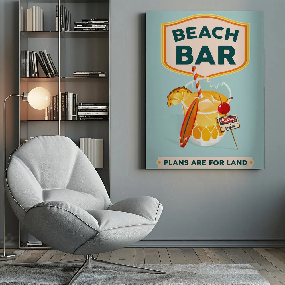 Beach Bar Summer Tropical Cocktail Bar Art , By Brett Gramse