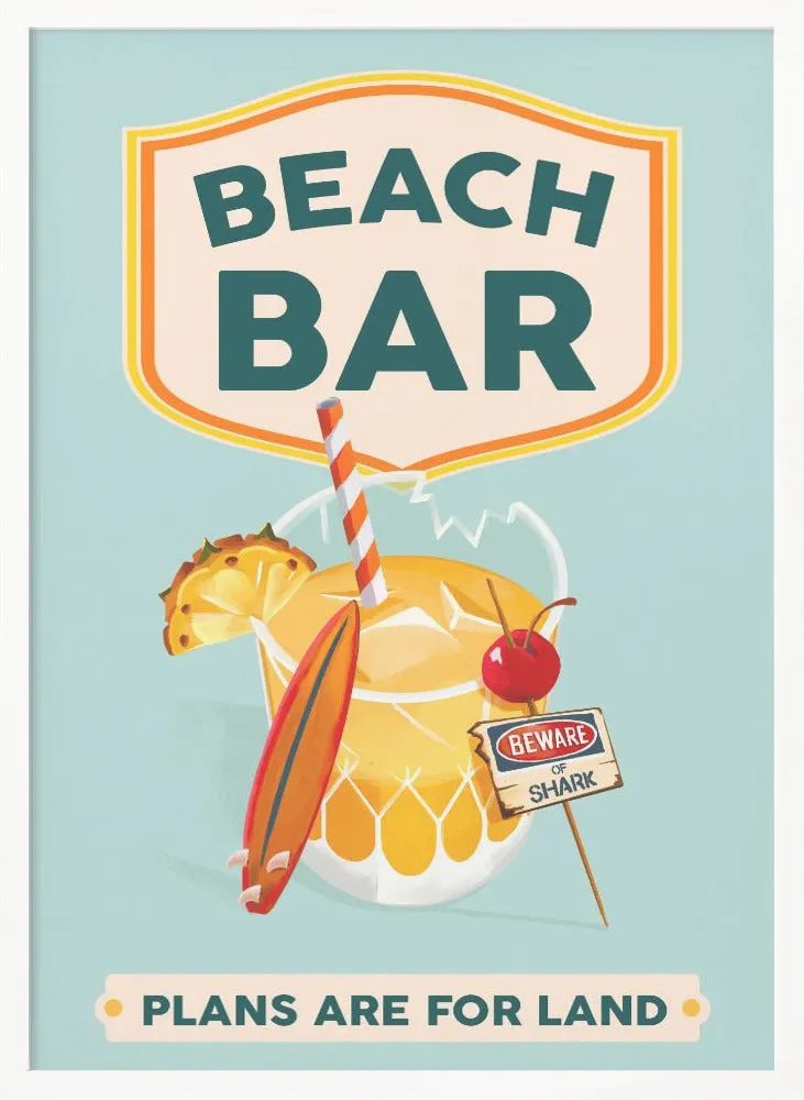 Beach Bar Summer Tropical Cocktail Bar Art , By Brett Gramse