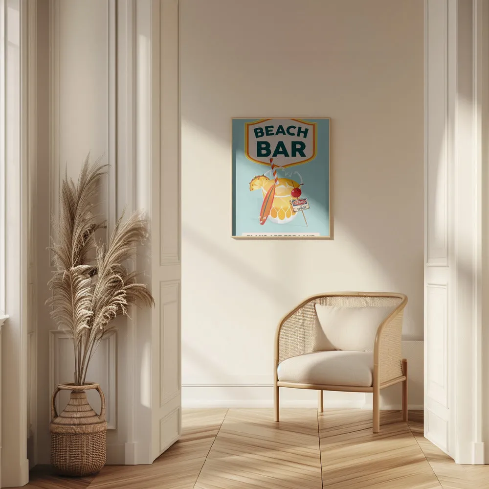Beach Bar Summer Tropical Cocktail Bar Art , By Brett Gramse