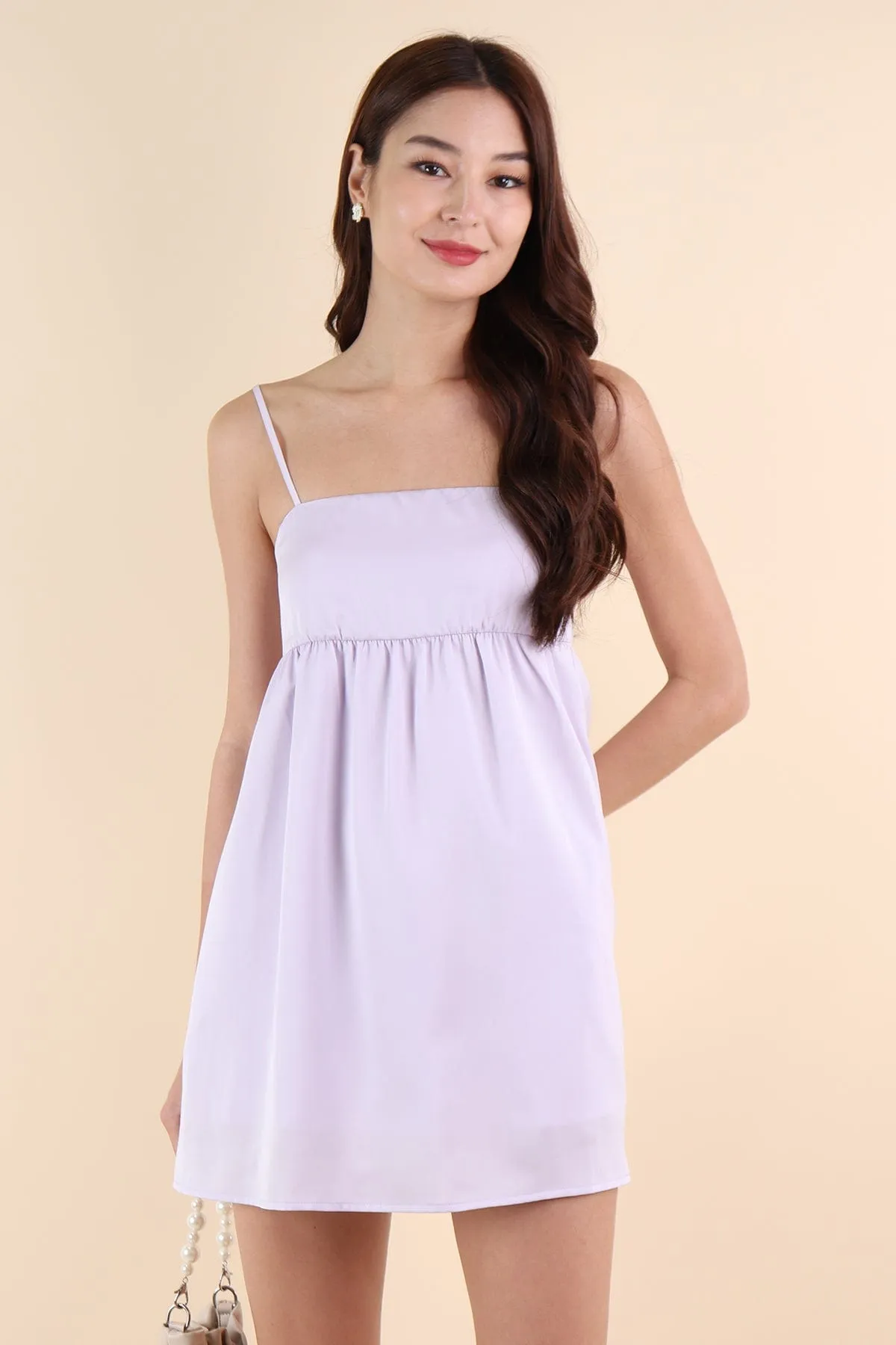 BELLUNA V3 SATIN DRESS IN LILAC