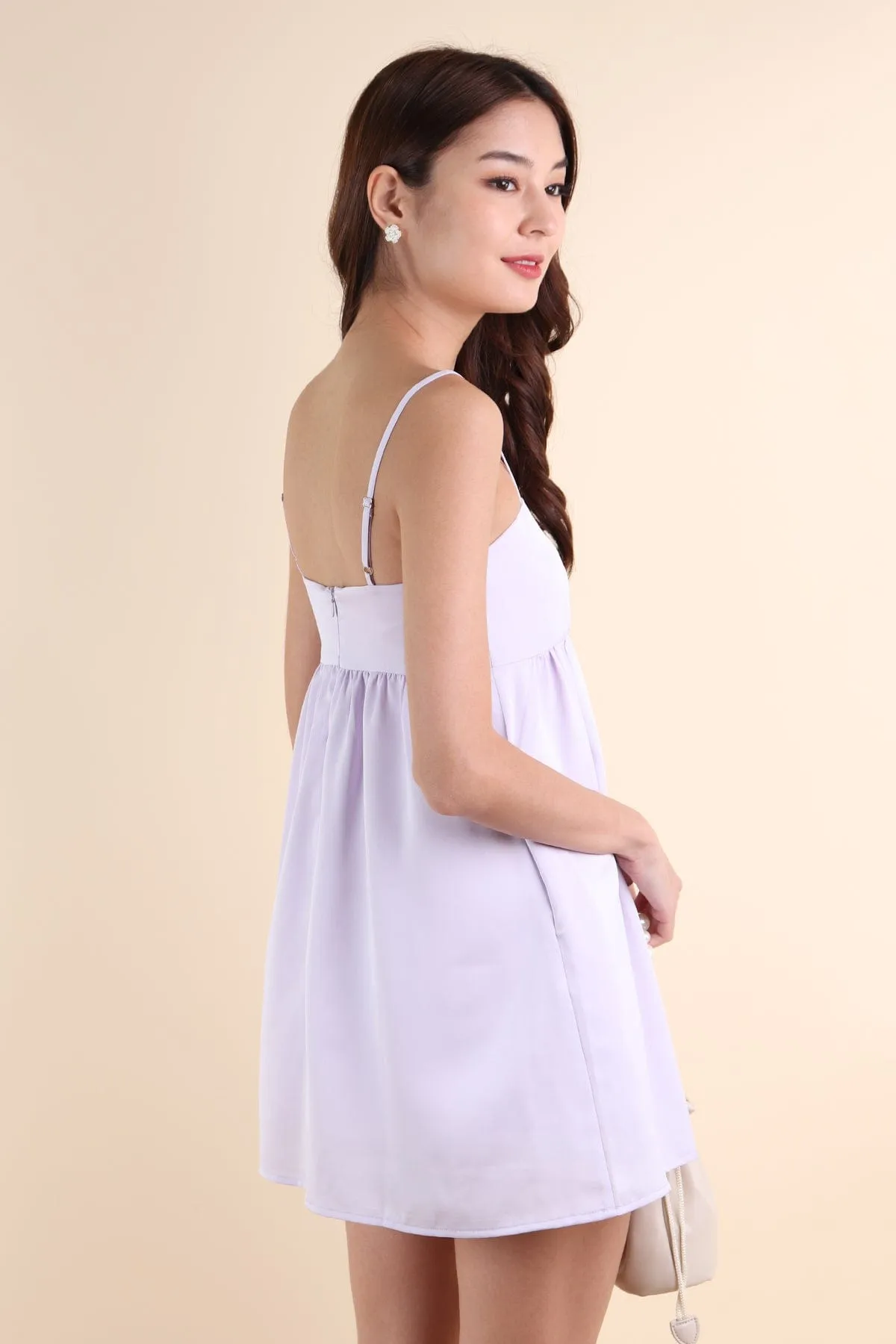 BELLUNA V3 SATIN DRESS IN LILAC