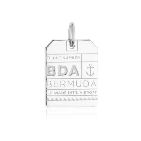 Bermuda Caribbean BDA Luggage Tag Charm Silver
