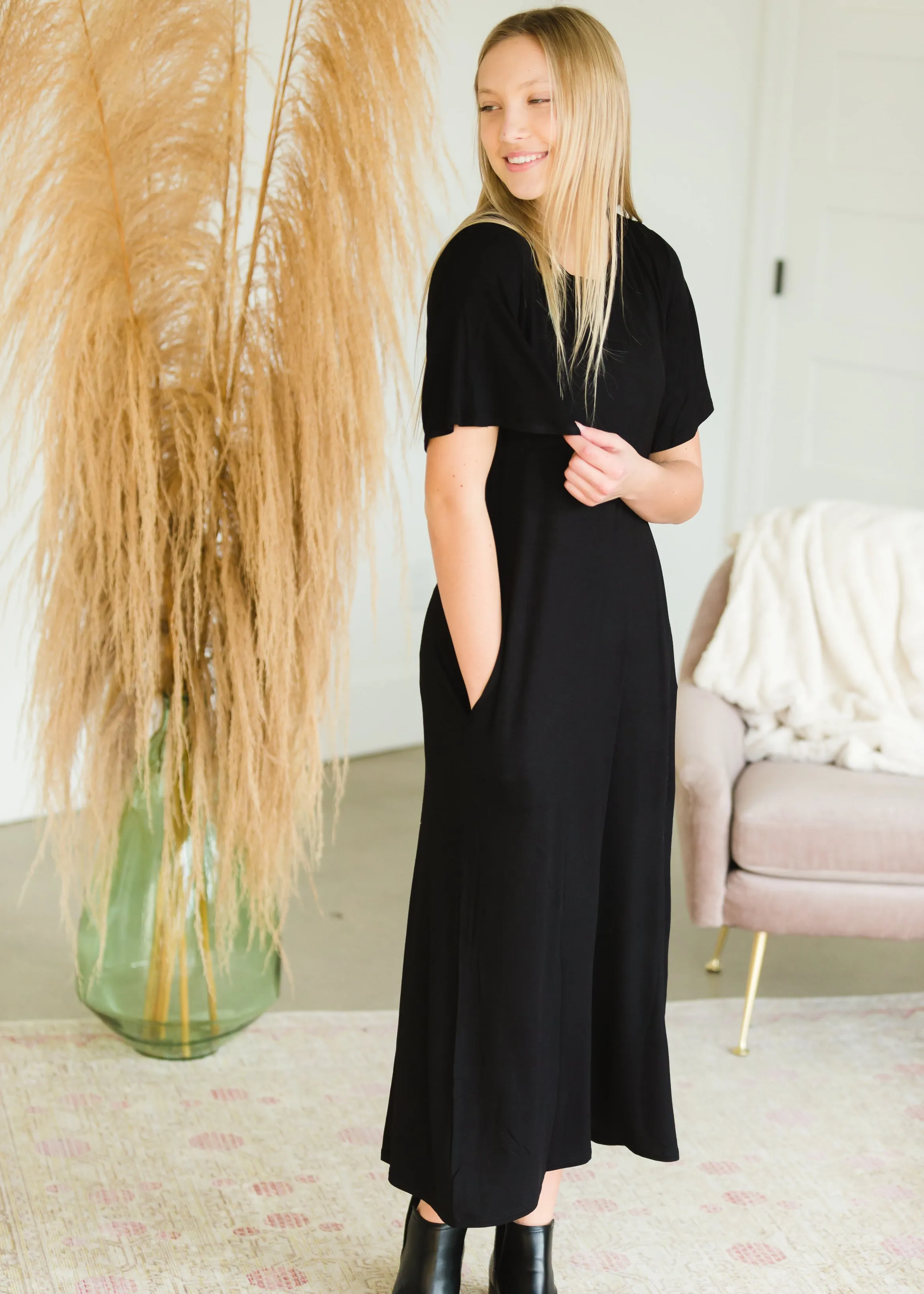 Black Bell Sleeve Maxi Dress - FINAL SALE