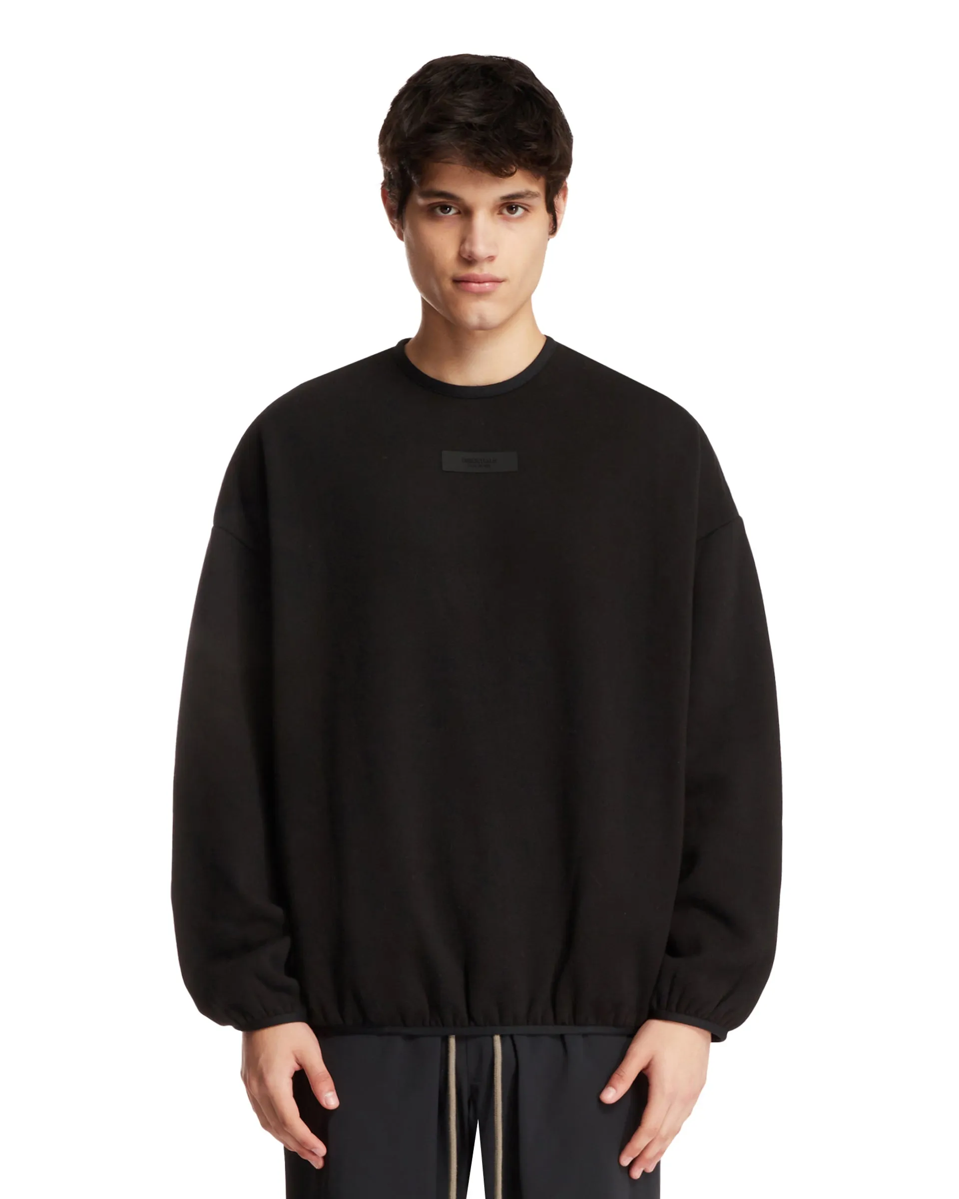 Black Essentials Crewneck Sweatshirt