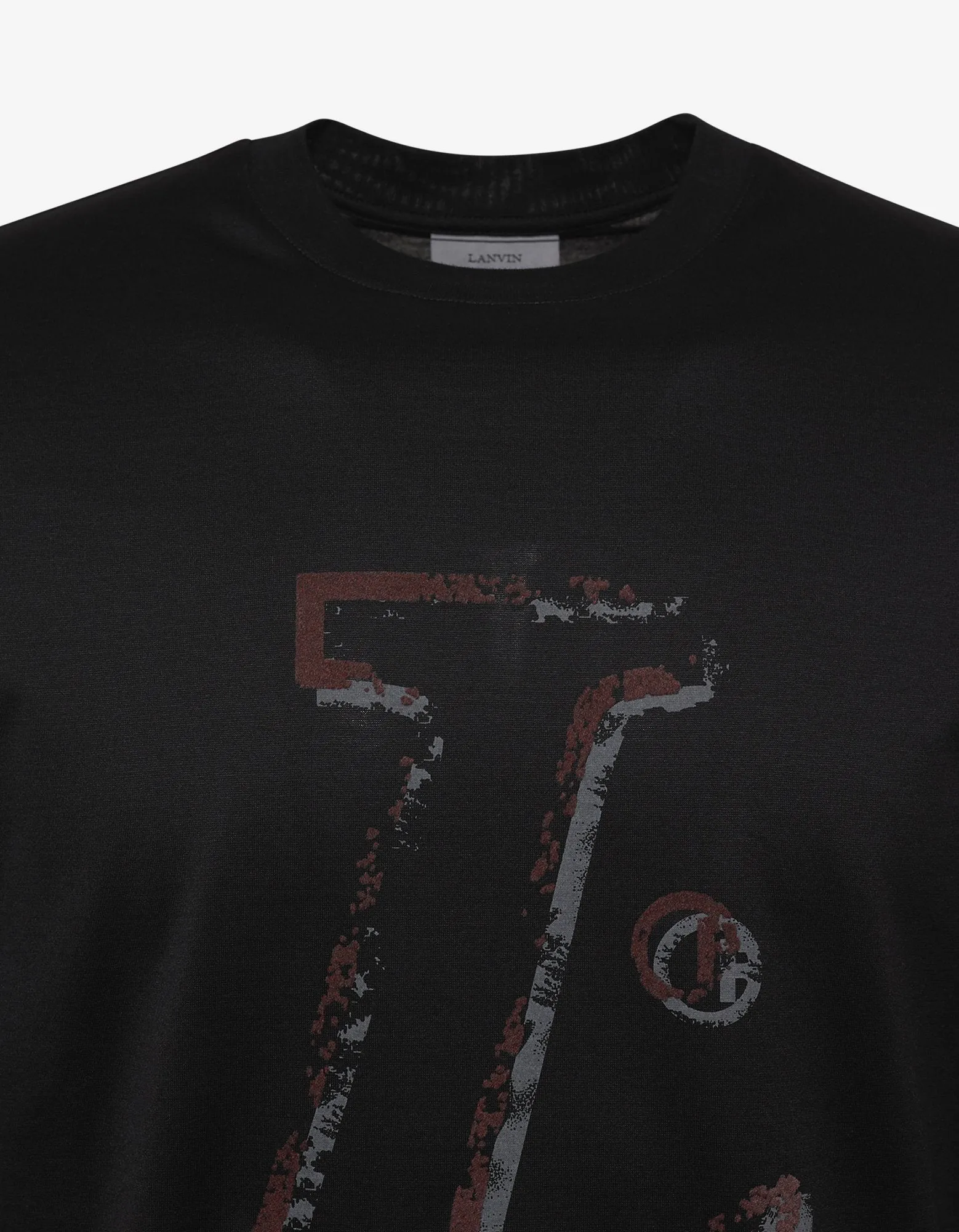 Black L Print T-Shirt -
