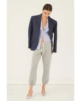 Blaine Low Rise Cropped Sweatpant in Heather Grey