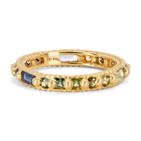 Blue & Green Fade Ramona Ring - Size 7.5 - 11653