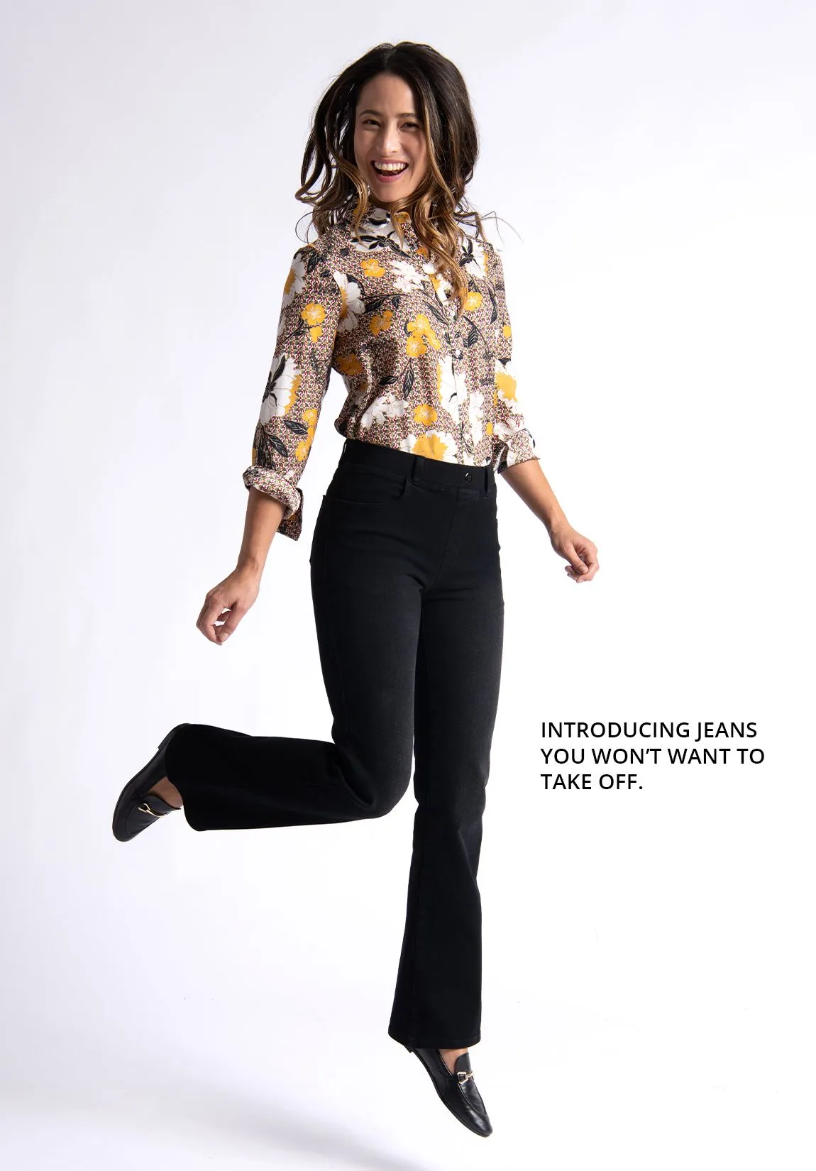 Boot-Cut | 4-Pocket Betabrand Yoga Denim (Washed Black)