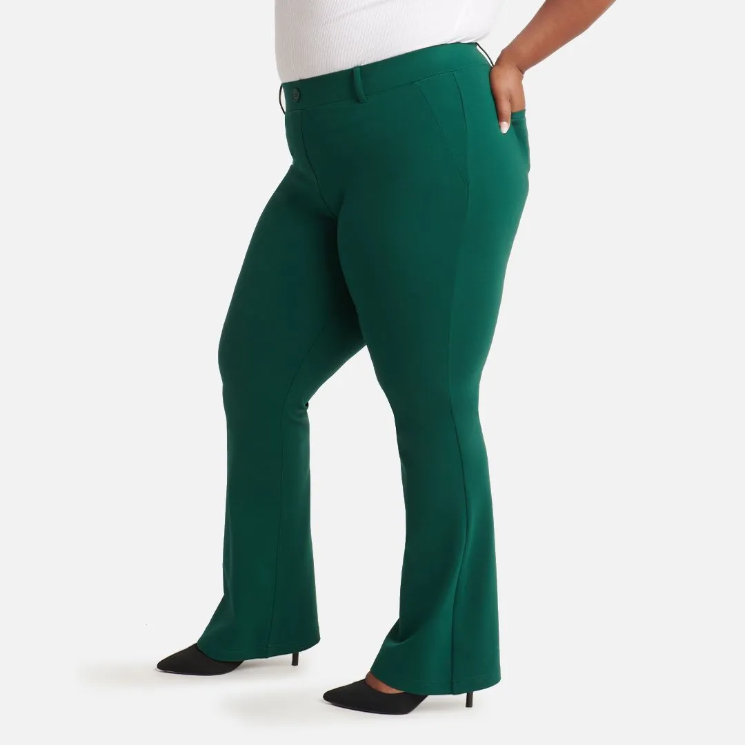 Boot Cut | Two-Pocket Dress Pant Yoga Pants (Botanical)