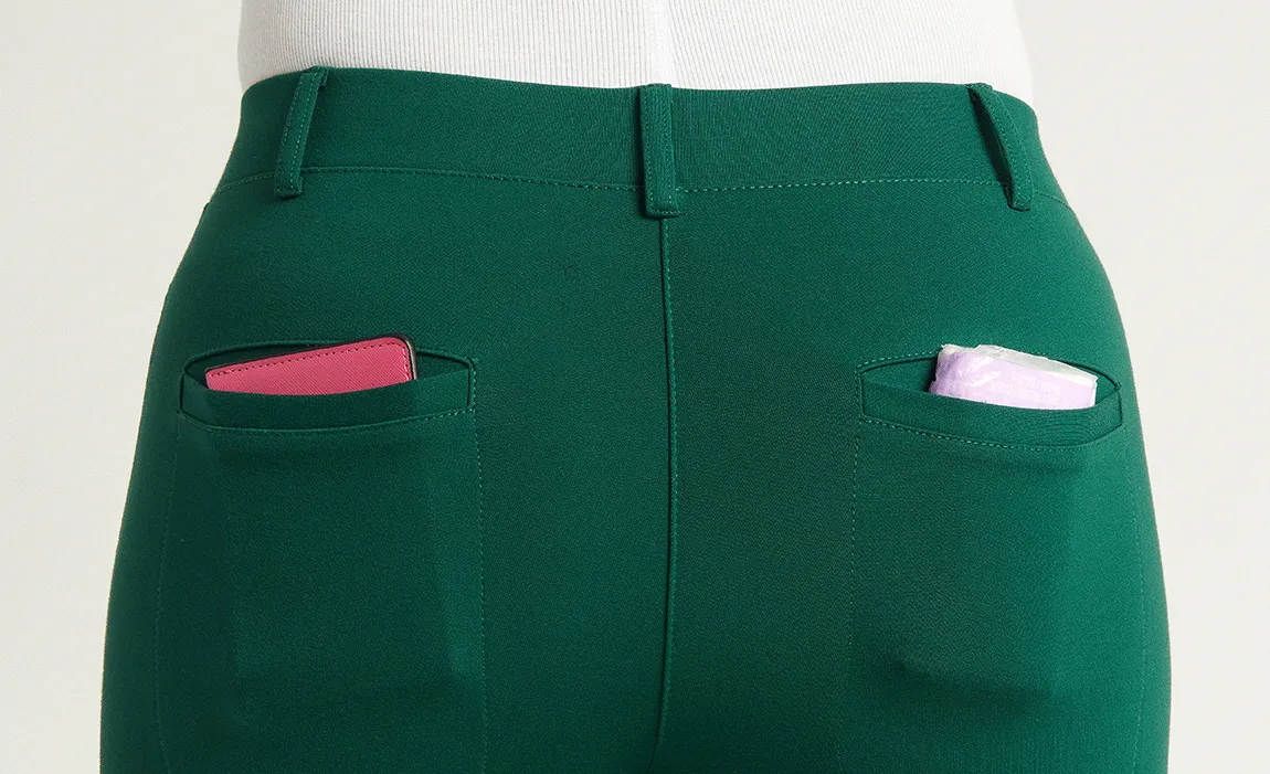 Boot Cut | Two-Pocket Dress Pant Yoga Pants (Botanical)