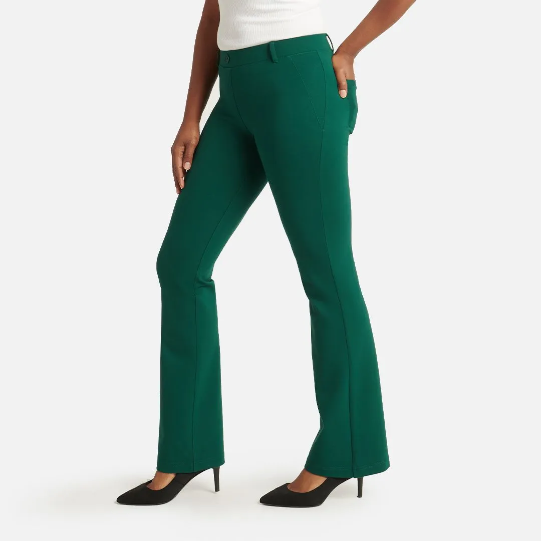 Boot Cut | Two-Pocket Dress Pant Yoga Pants (Botanical)