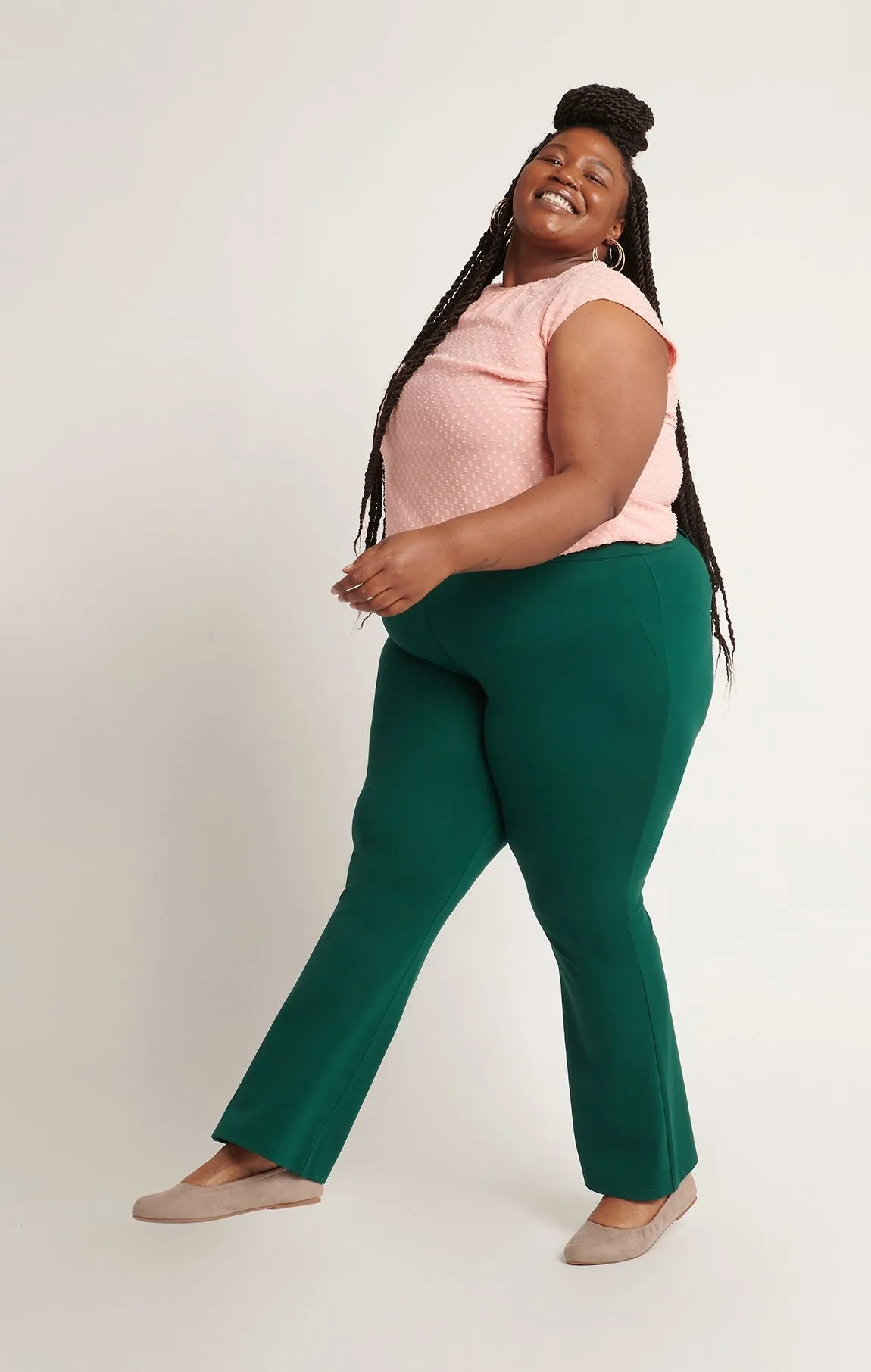 Boot Cut | Two-Pocket Dress Pant Yoga Pants (Botanical)