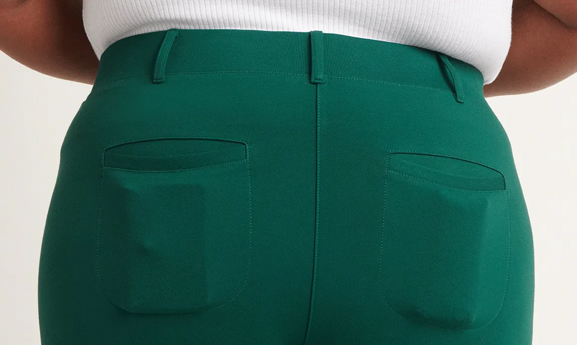 Boot Cut | Two-Pocket Dress Pant Yoga Pants (Botanical)
