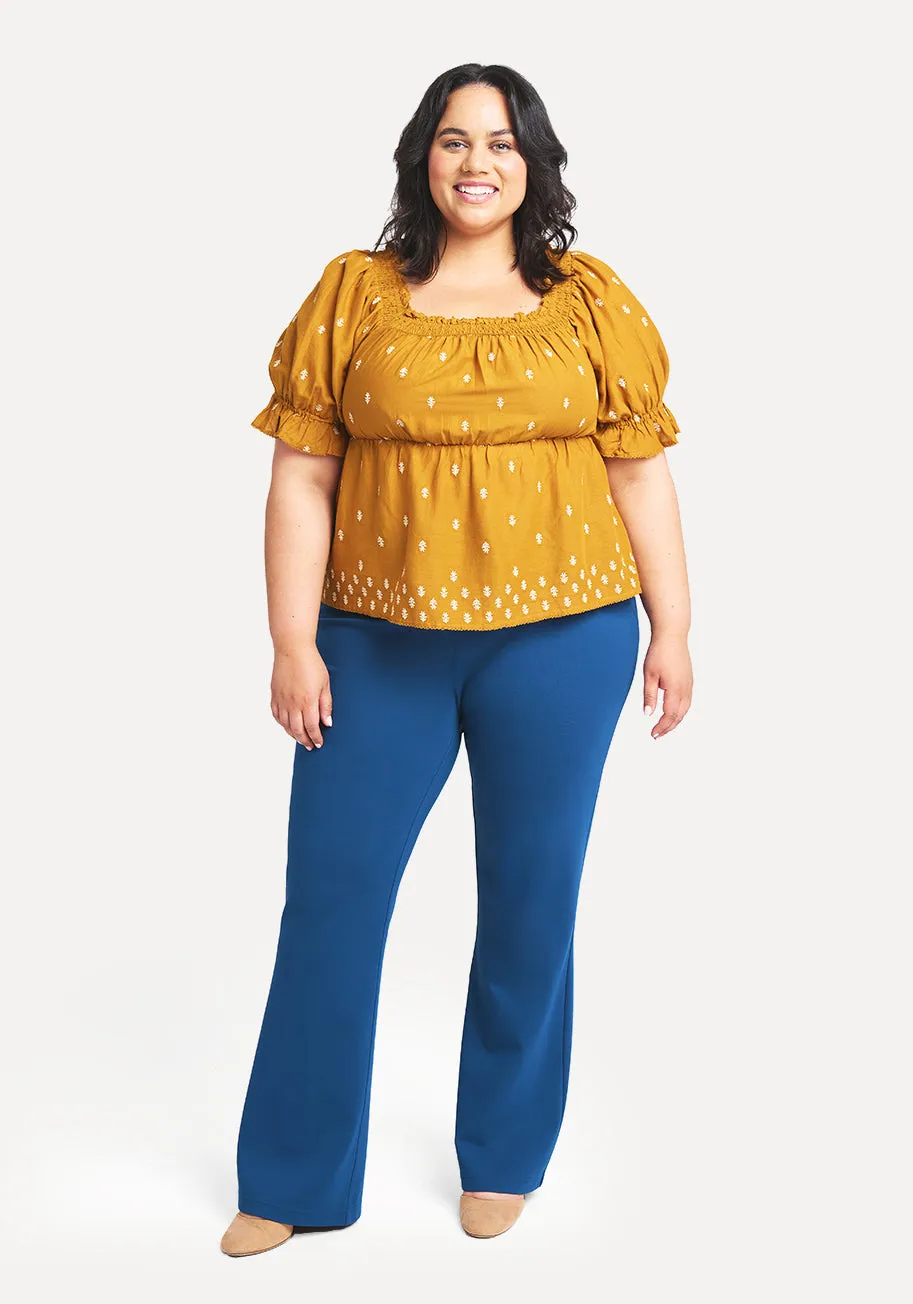 Boot Cut | Two-Pocket Dress Pant Yoga Pants (Poseidon)