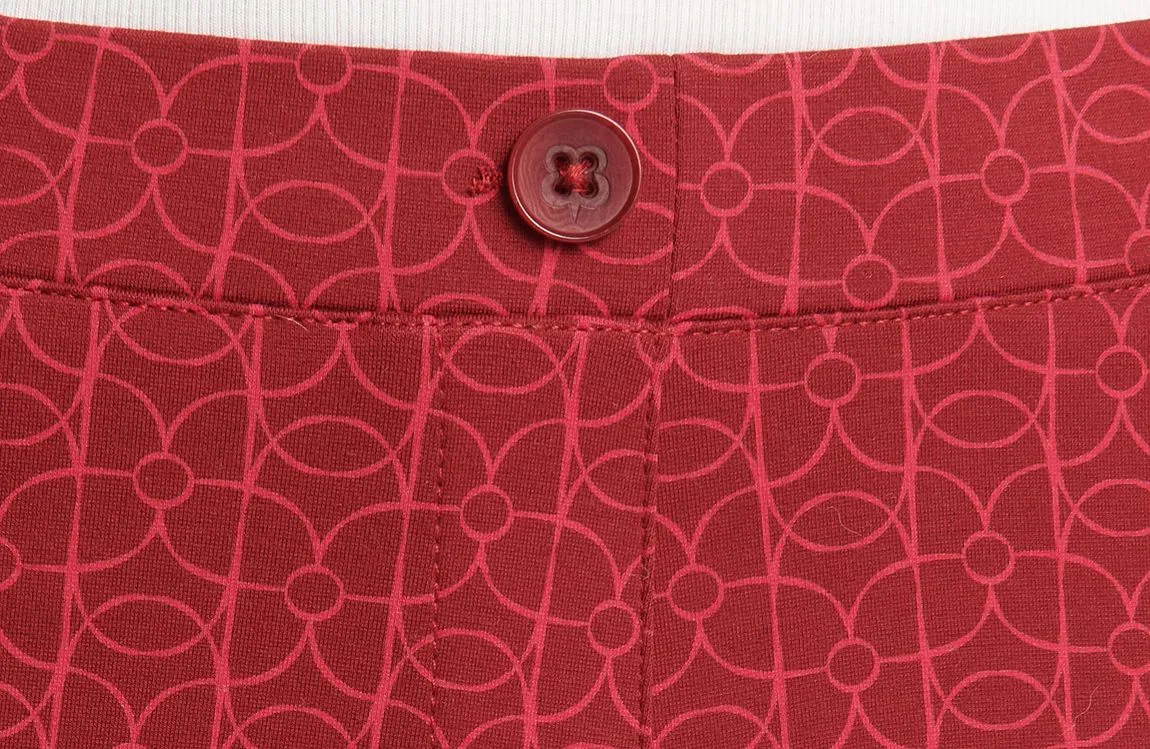 Boot Cut |Two-Pocket Dress Pant Yoga Pants (Rhubarb)