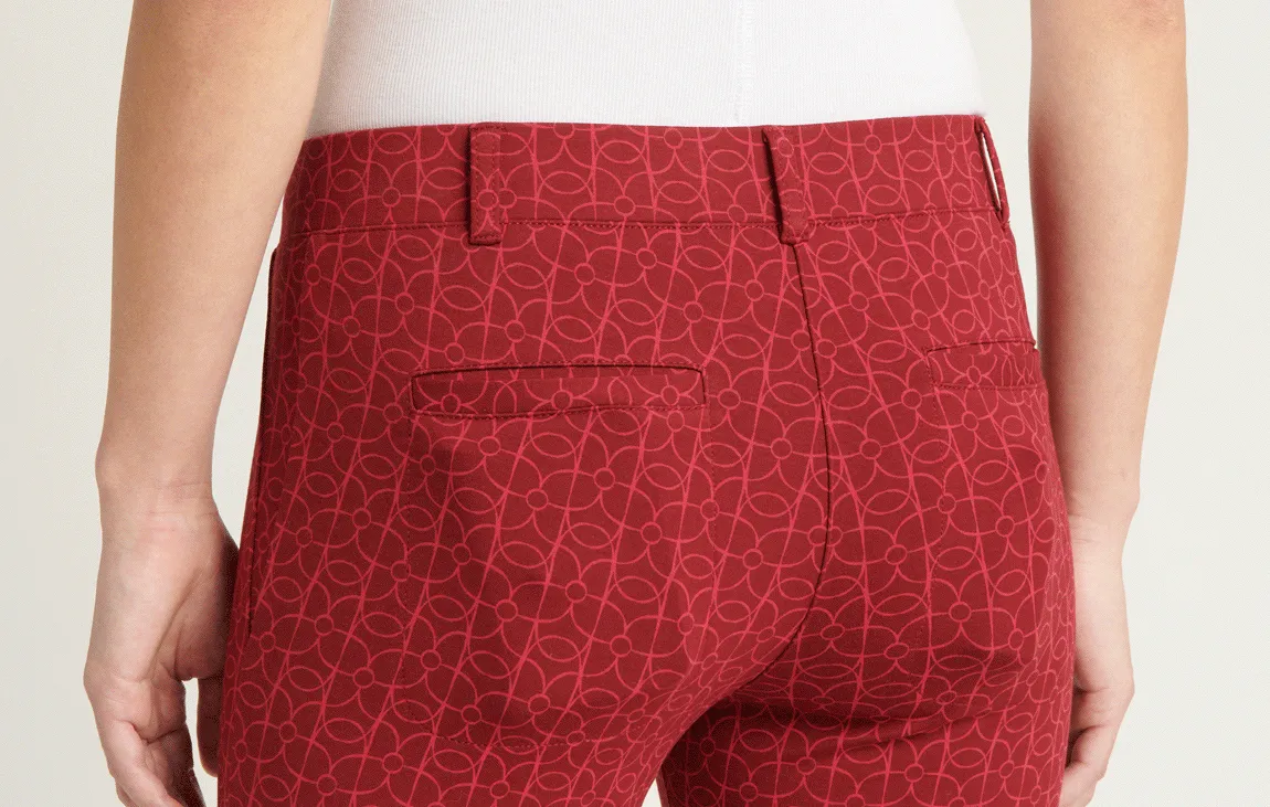 Boot Cut |Two-Pocket Dress Pant Yoga Pants (Rhubarb)
