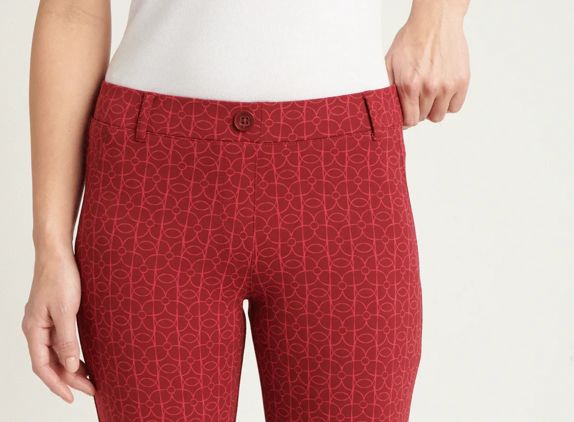Boot Cut |Two-Pocket Dress Pant Yoga Pants (Rhubarb)