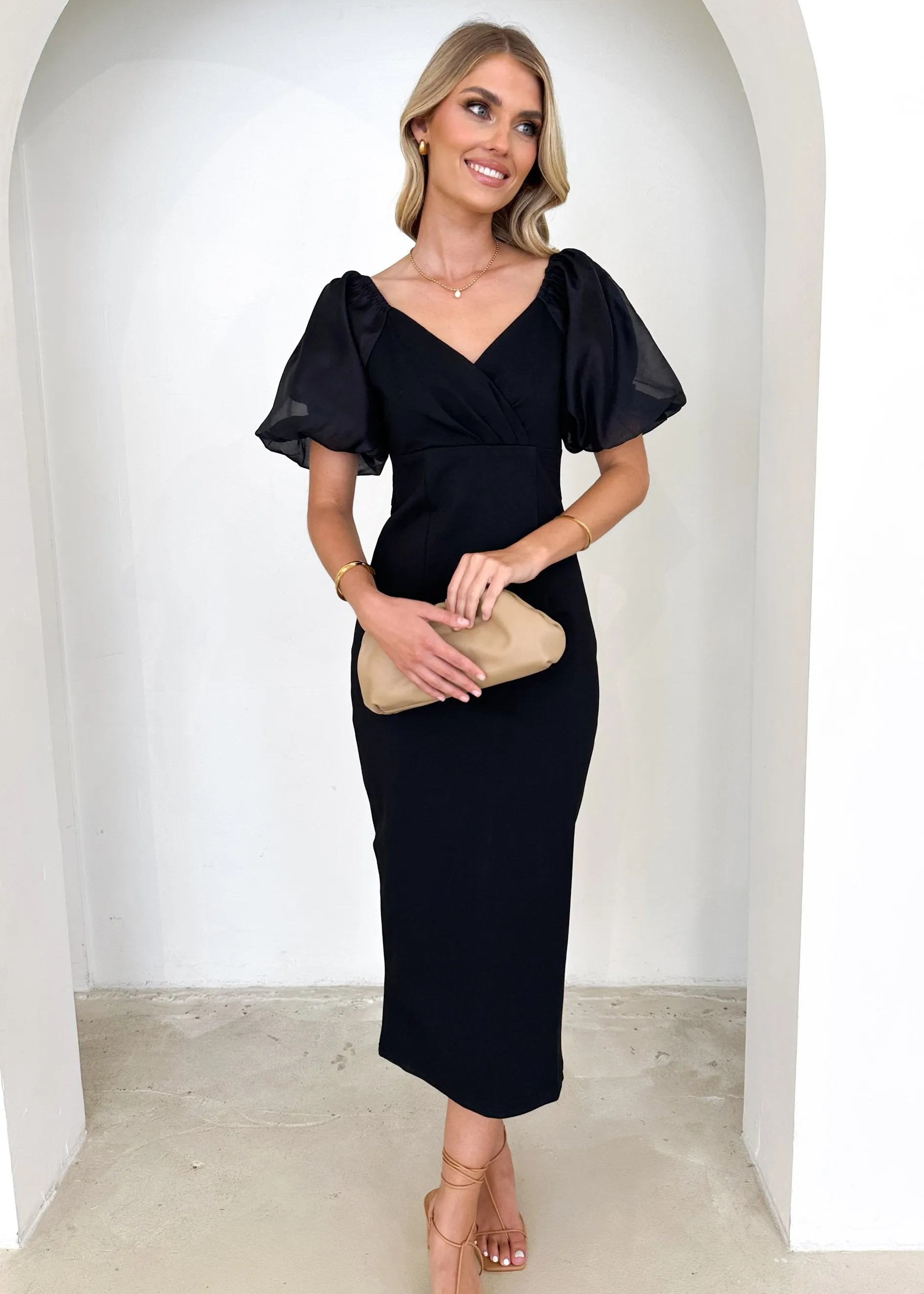 Botsie Midi Dress - Black
