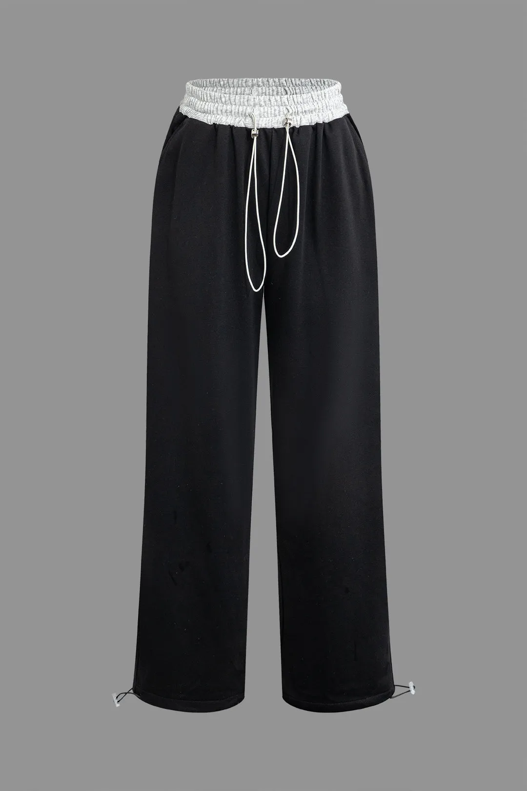 Color Block Drawstring Trousers