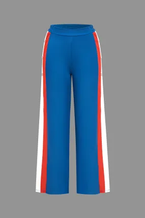 Color Block Wide Leg Trousers