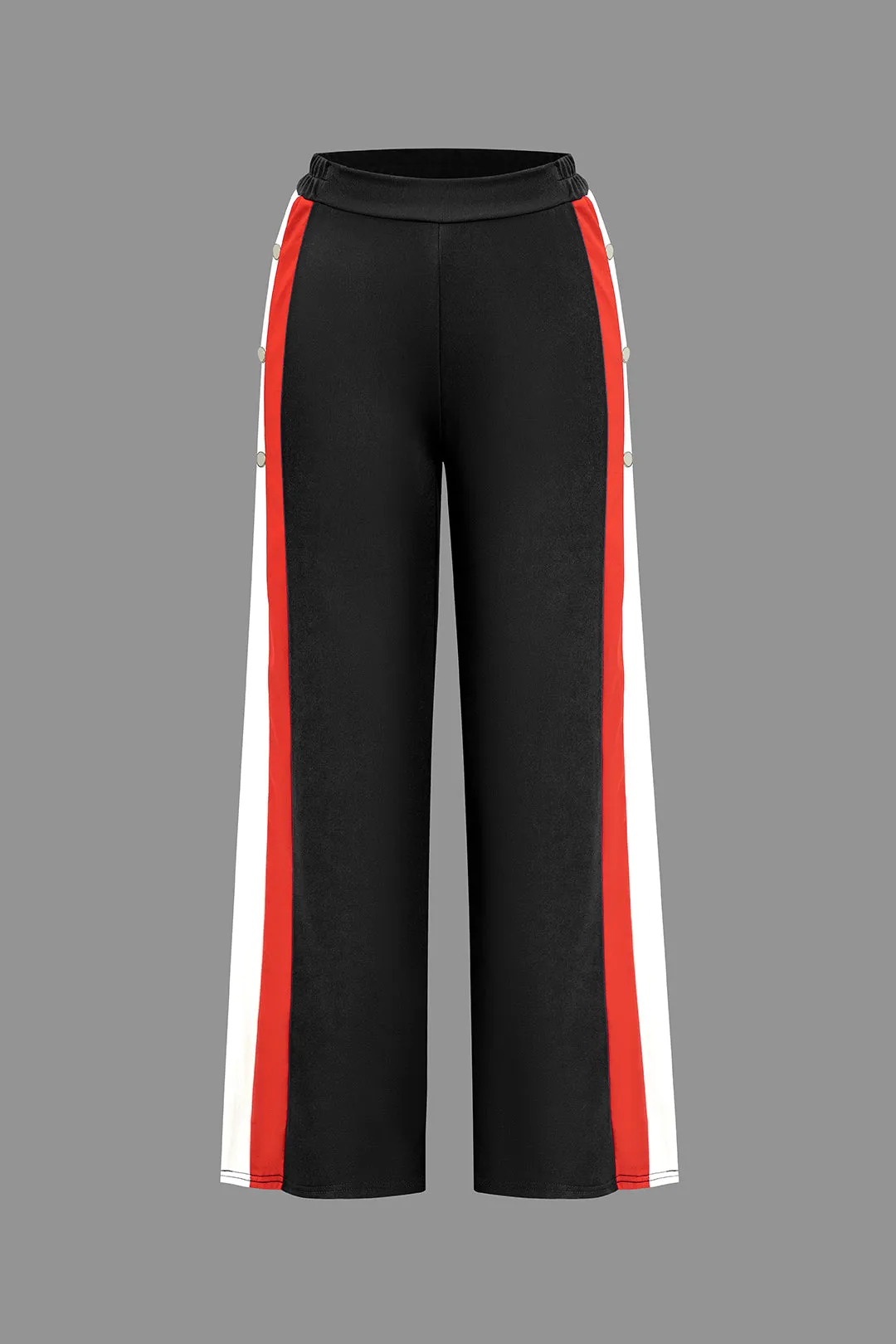 Color Block Wide Leg Trousers