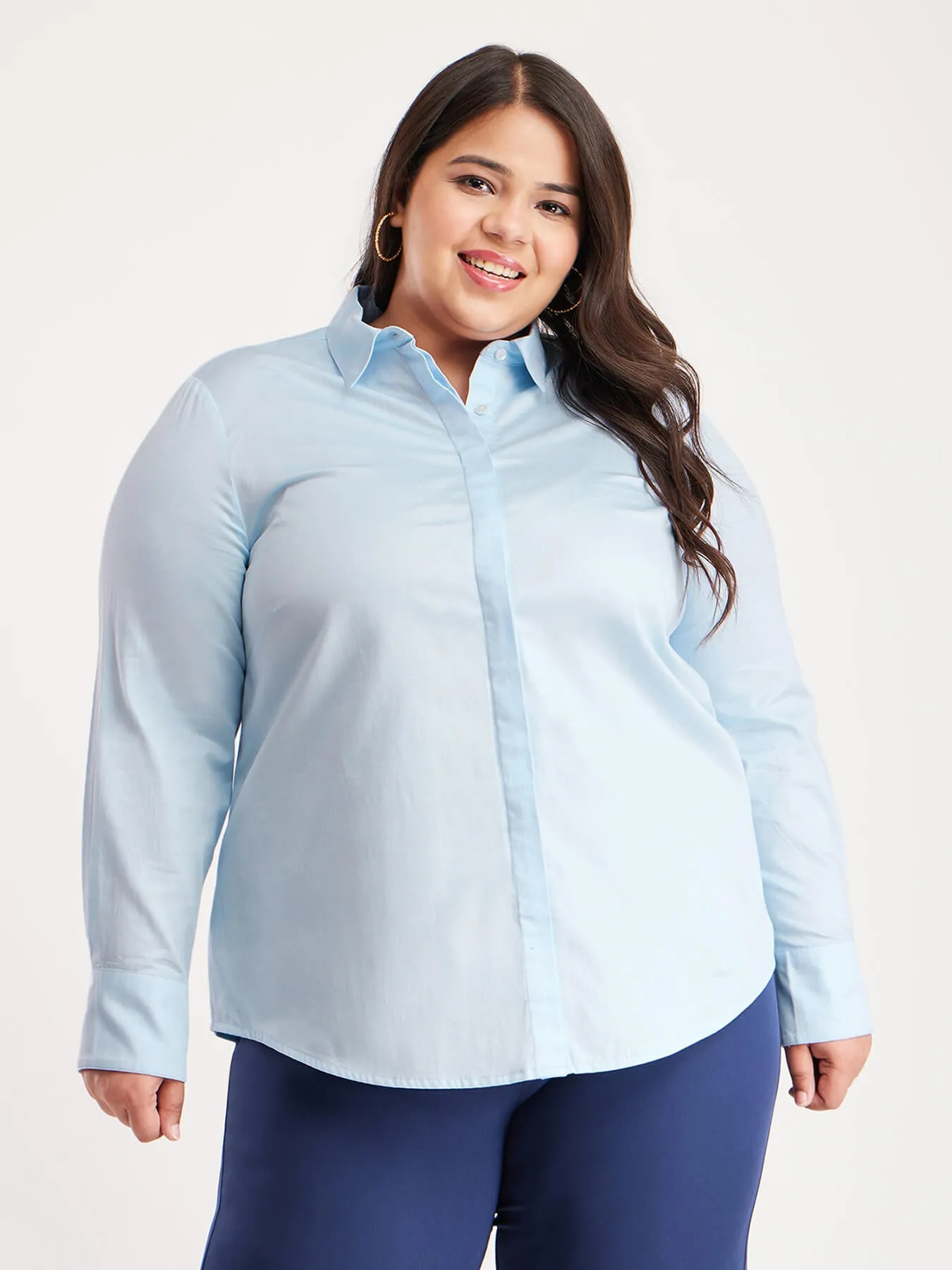 Cotton Shirt - Light Blue