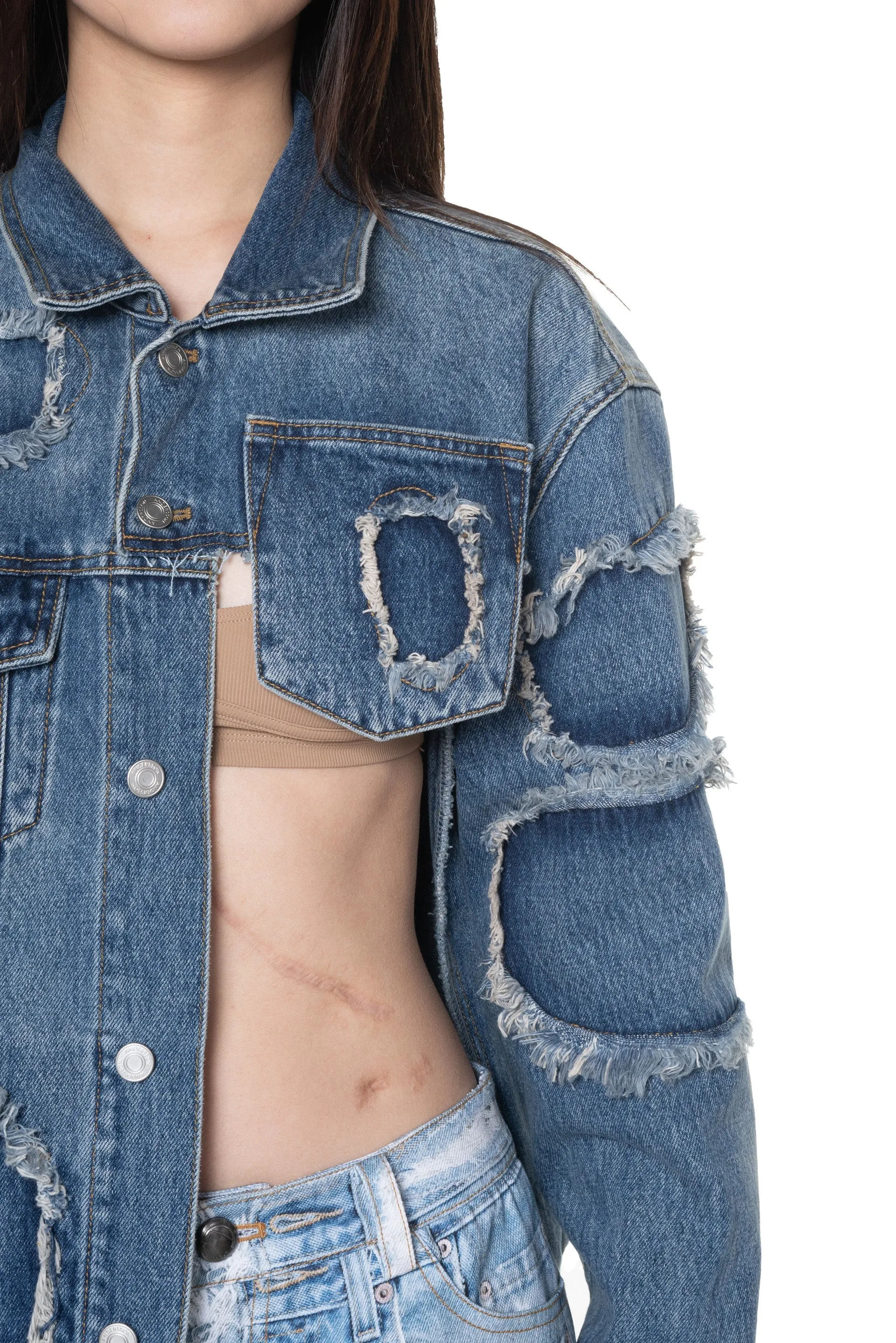 Daniel Half Cut-Out Denim Jacket