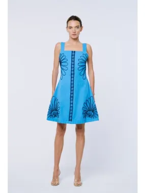 EMBROIDERED MINI DRESS