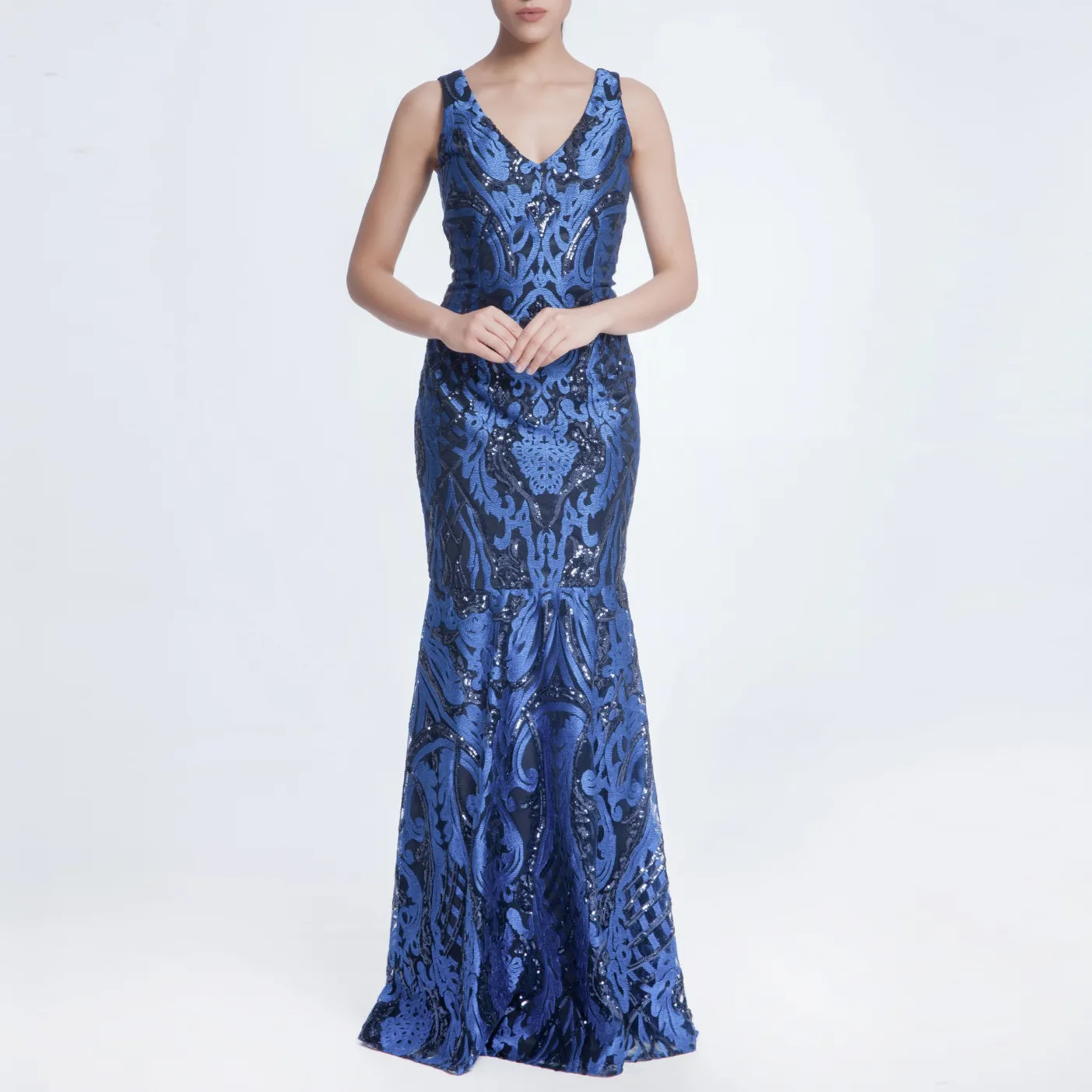 Embroidered Sequin Dress