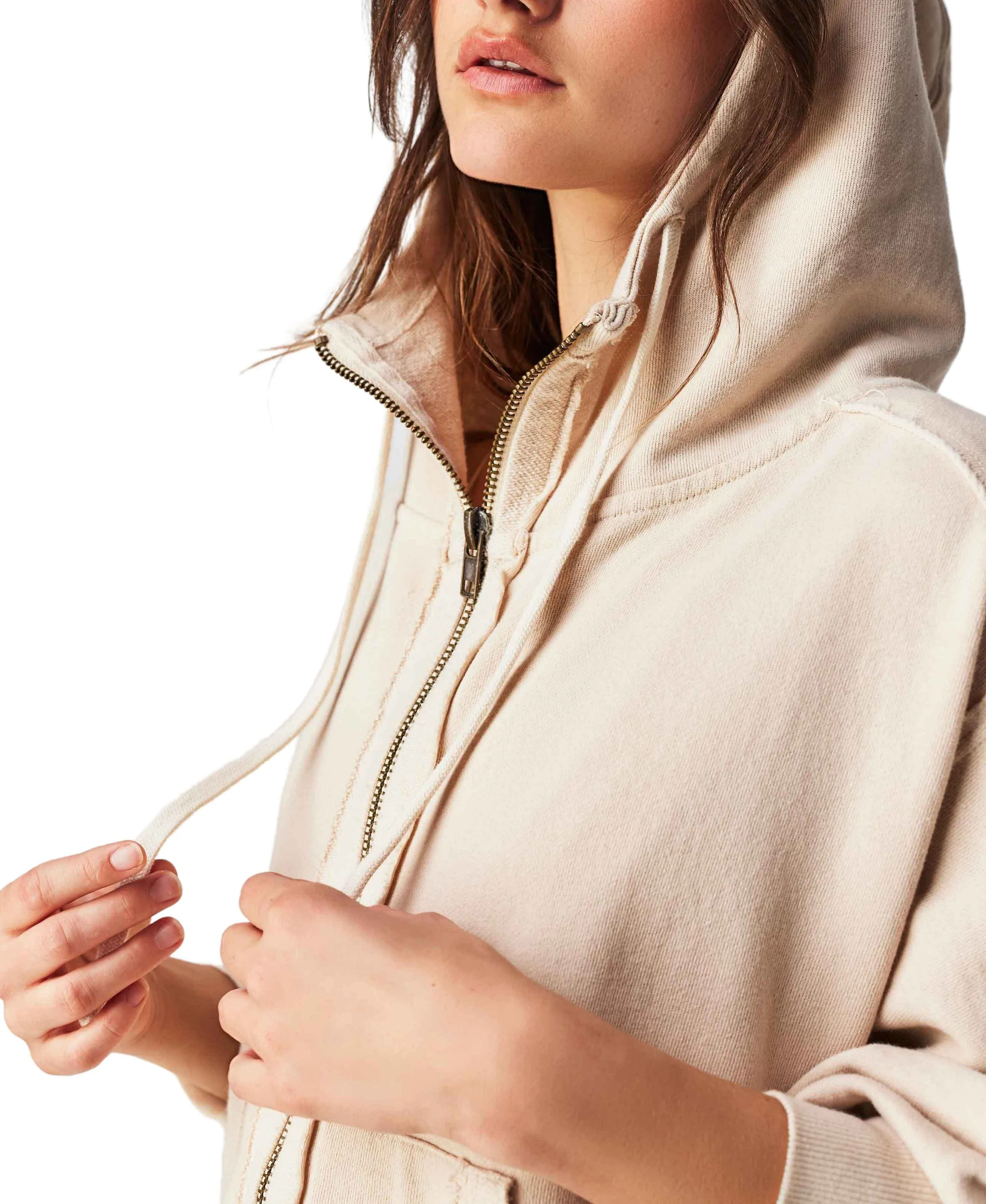 Free People Camden Hoodie - Summer Khaki