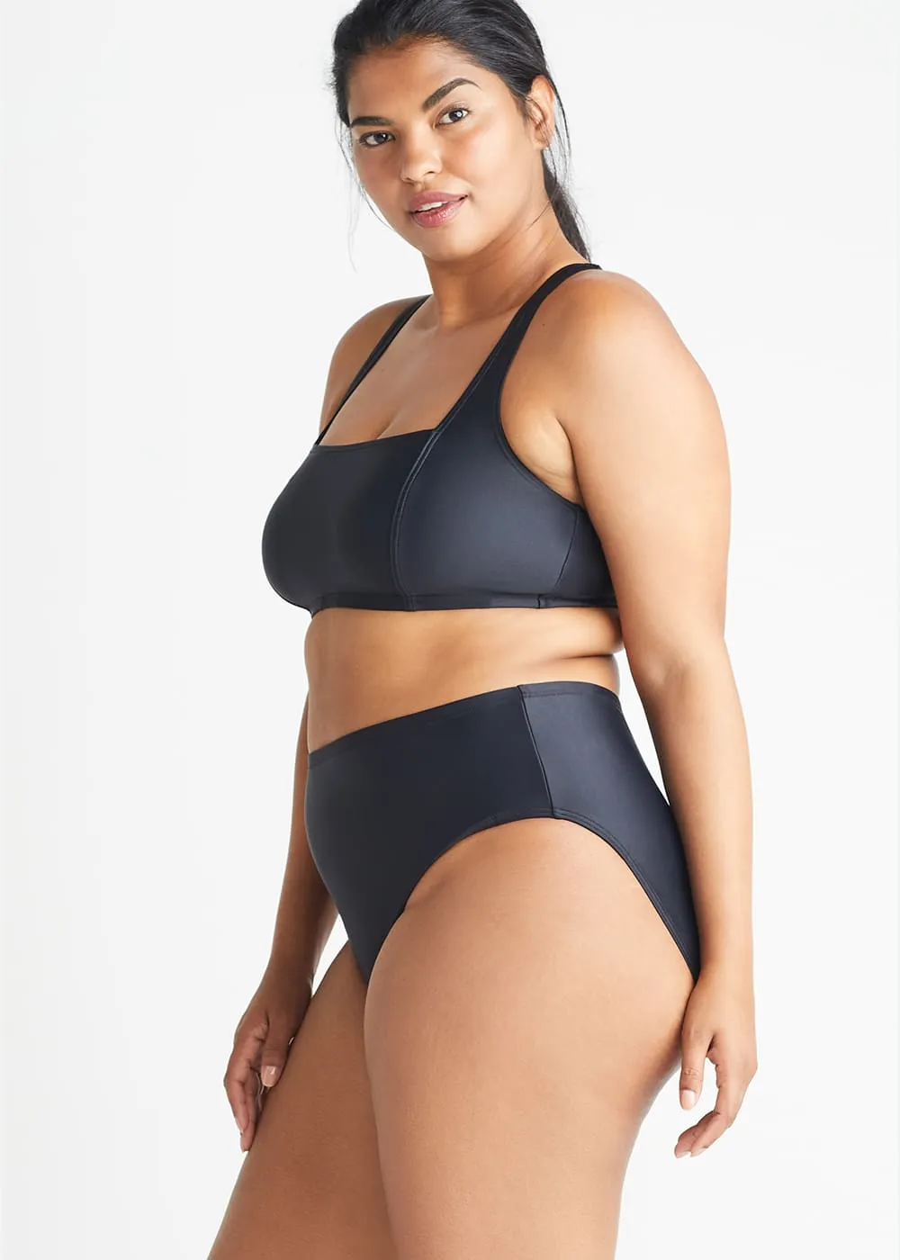 Gaia High Waist Bikini Bottom Swimsuit