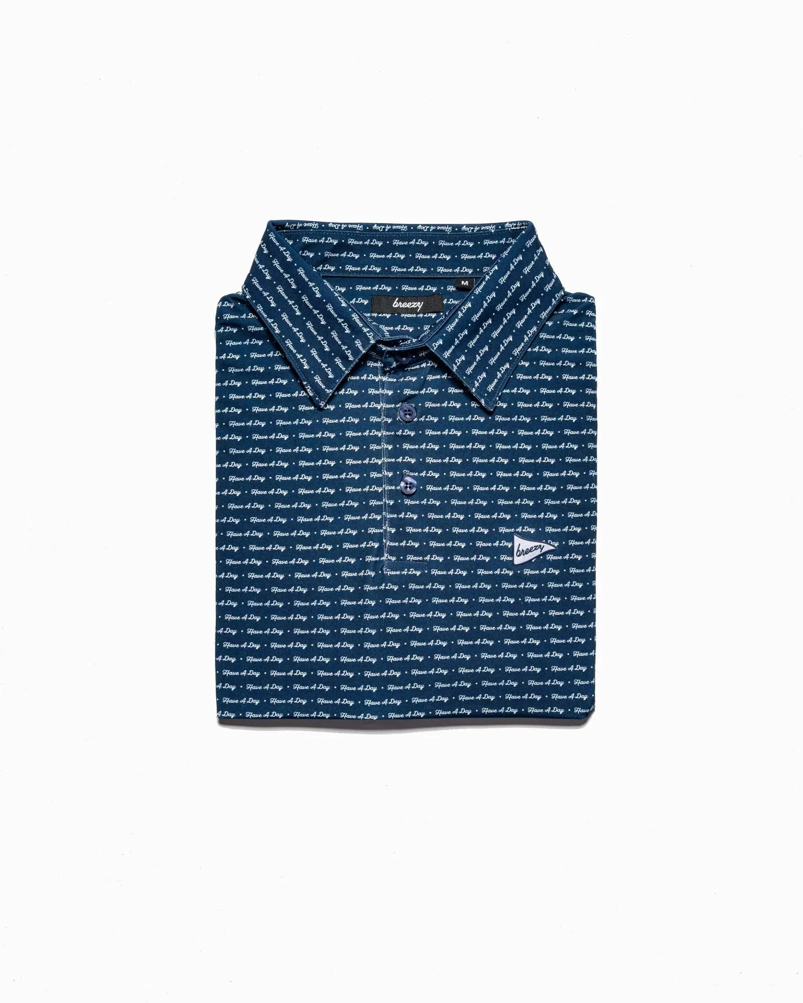Have A Day Navy & White Polo