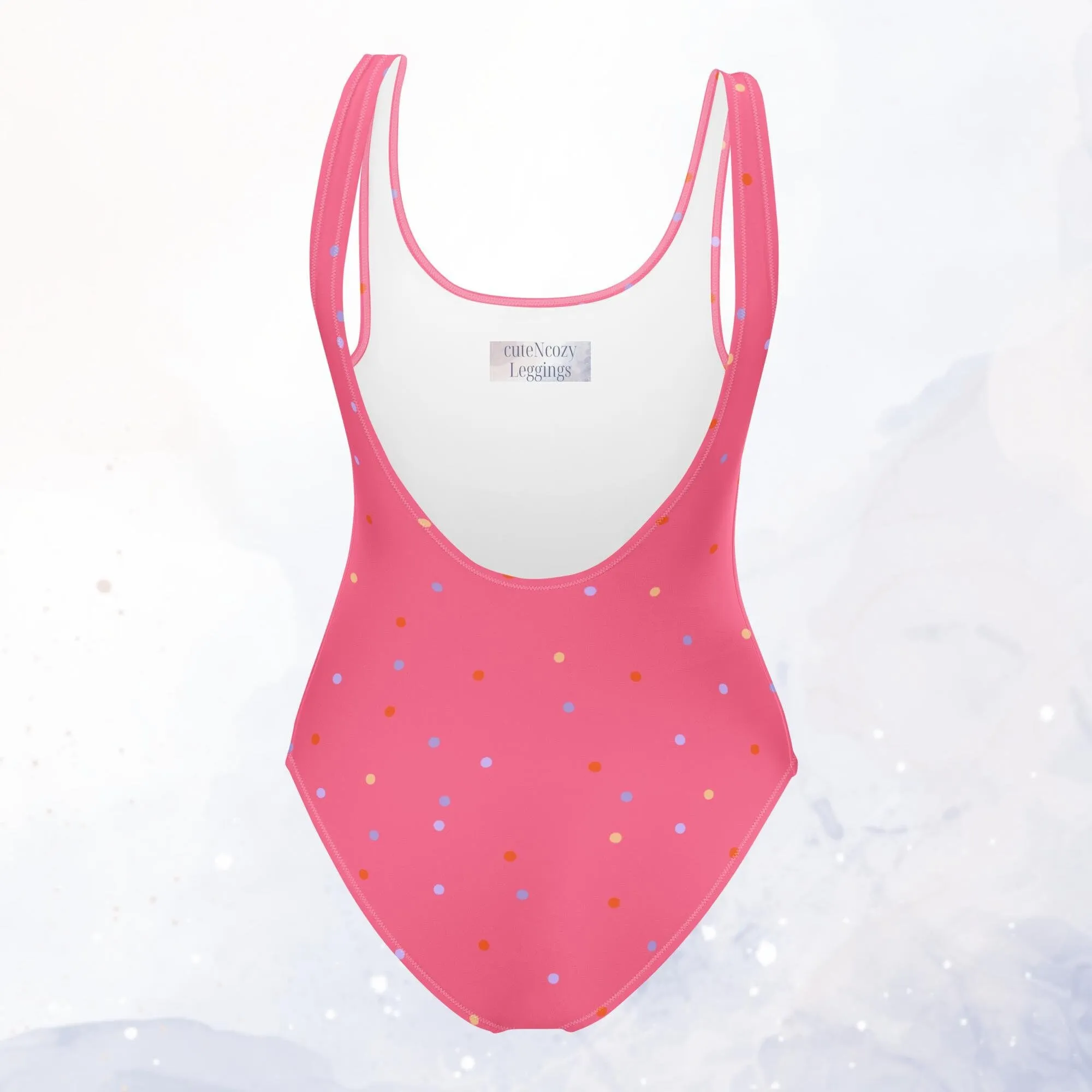 Hot Pink Polka Dot One-Piece Swimsuit
